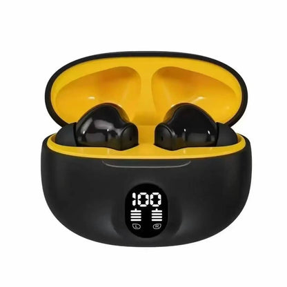 🎧 Écouteurs Bluetooth LED Noir & Jaune – Élégance et Performance au Quotidien